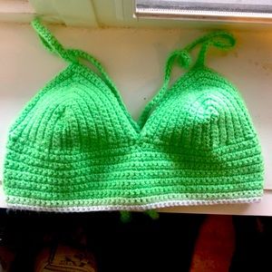 Handmade Crochet Adjustable Cropped Top!